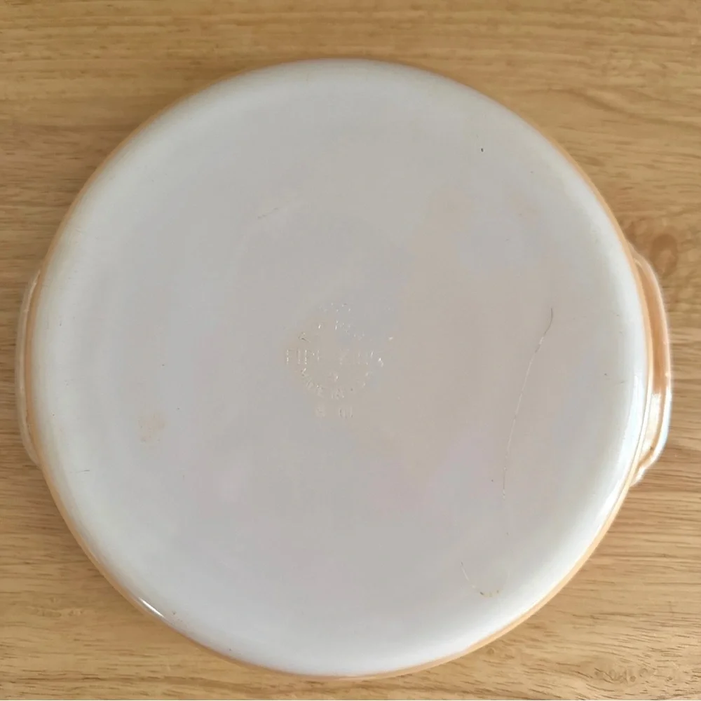 Fire King Anchor Hocking Peach Luster #450 8” Inch Casserole Baking Dish NO LID